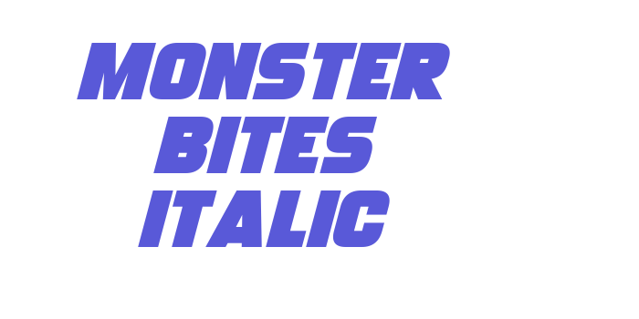 Monster Bites Italic Font Download