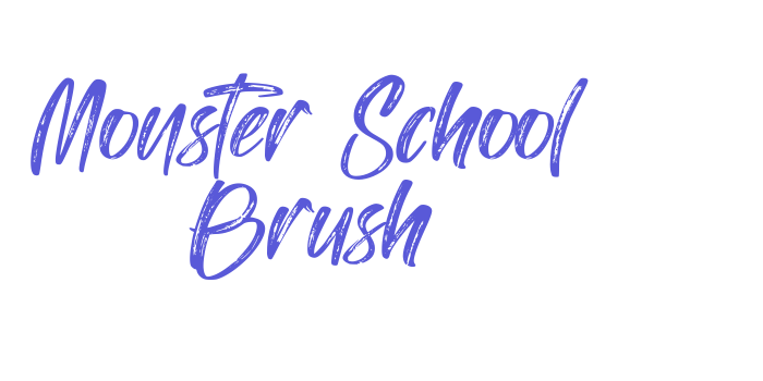 Monster School Brush Font