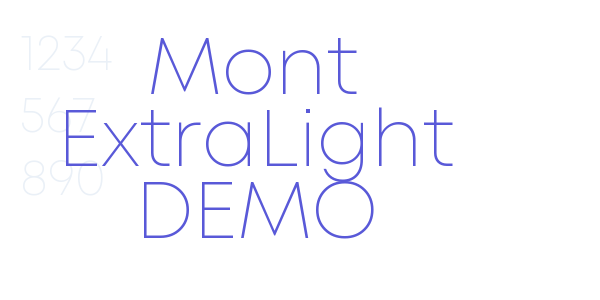 Mont ExtraLight DEMO font free