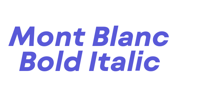 Mont Blanc Bold Italic Font Download