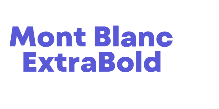 Mont Blanc ExtraBold Font Download