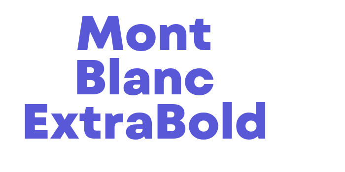 Mont Blanc ExtraBold Font