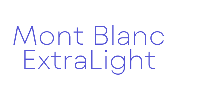 Mont Blanc ExtraLight Font Download