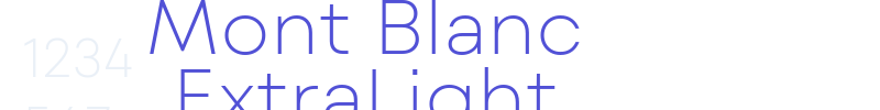 Mont Blanc ExtraLight-font