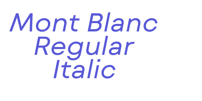 Mont Blanc Regular Italic Font Download