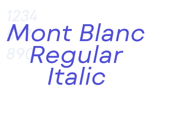 Mont Blanc Regular Italic