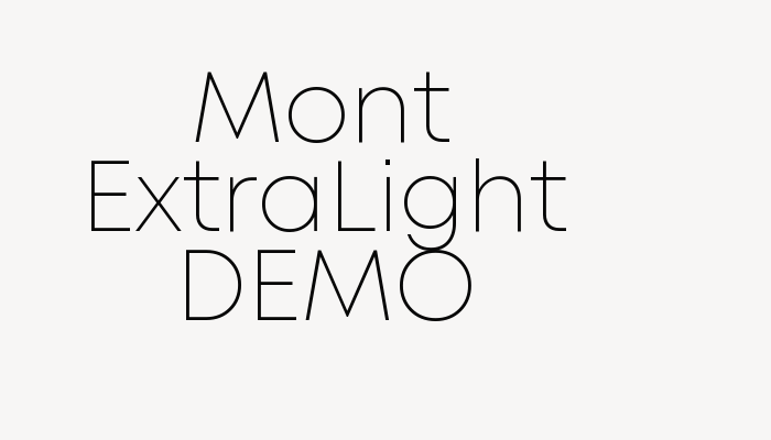 Mont ExtraLight DEMO font download