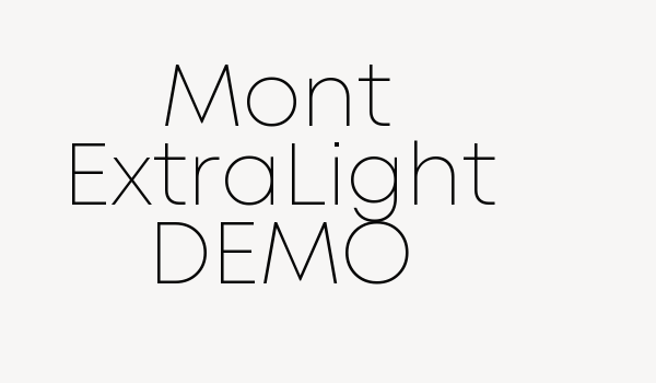 Mont ExtraLight DEMO Font