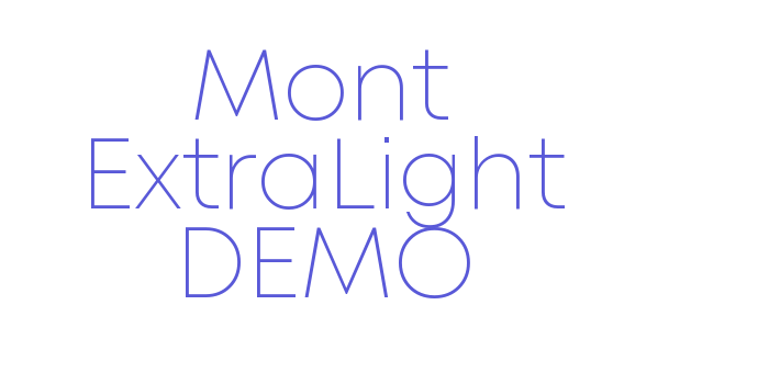 Mont ExtraLight DEMO Font Download