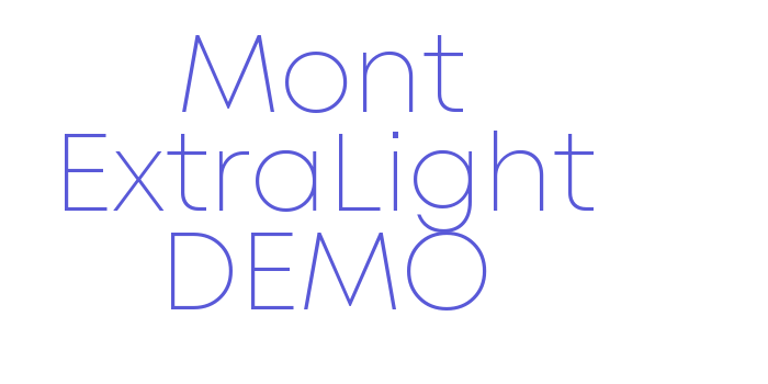 Mont ExtraLight DEMO Font