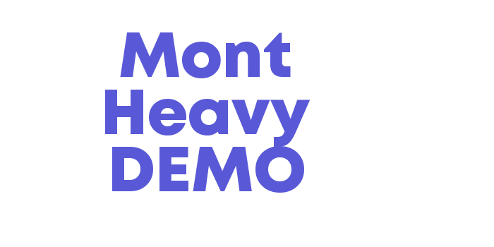 Mont Heavy DEMO Font Download