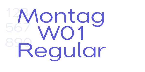 Montag W01 Regular font free