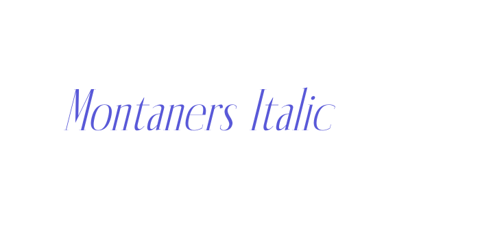 Montaners Italic Font Download