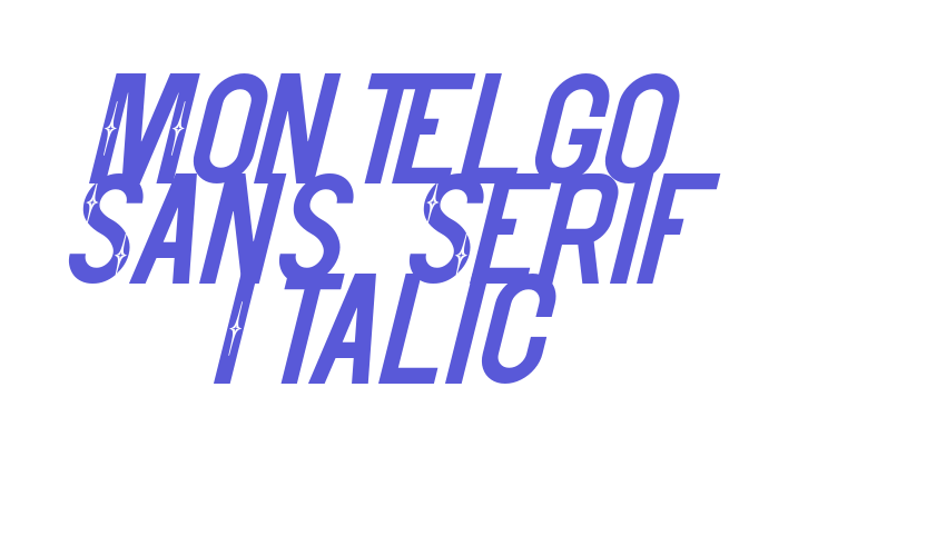 Montelgo Sans Serif Italic Font Download