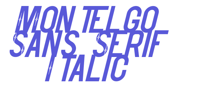 Montelgo Sans Serif Italic Font Download