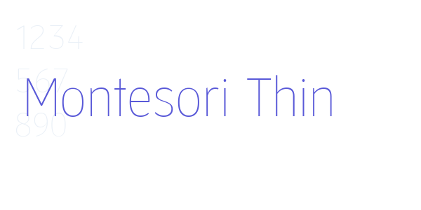 Montesori Thin font free