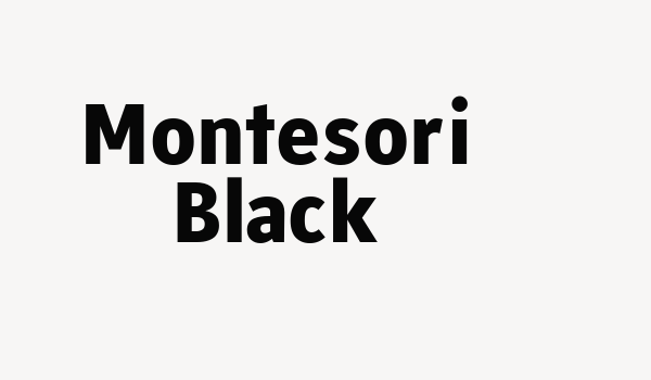 Montesori Black Font