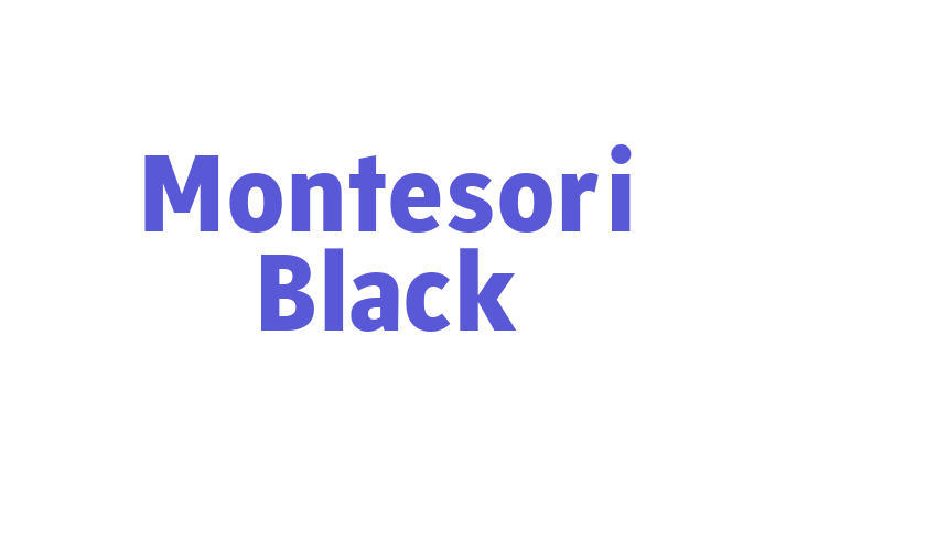 Montesori Black Font