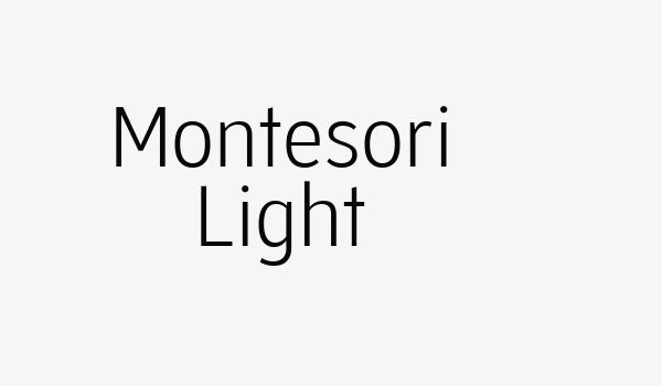 Montesori Light Font