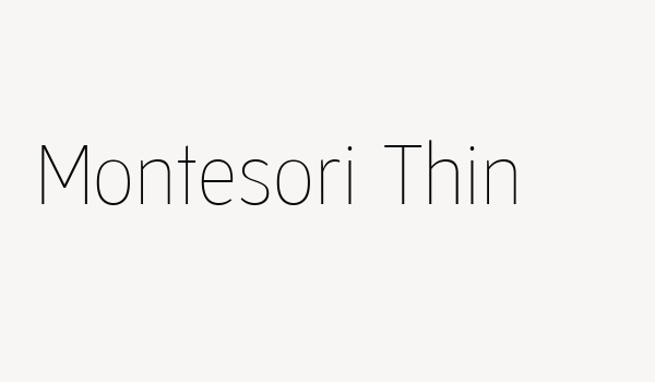 Montesori Thin Font