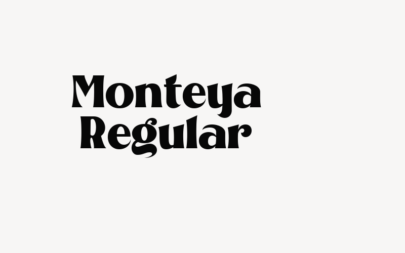 Monteya Regular Font