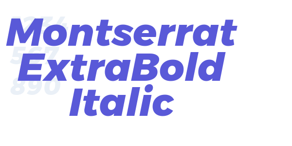 Montserrat ExtraBold Italic font