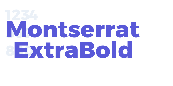 Montserrat ExtraBold font