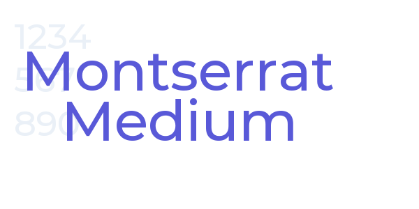 Montserrat Medium font free