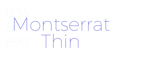 Montserrat Thin font