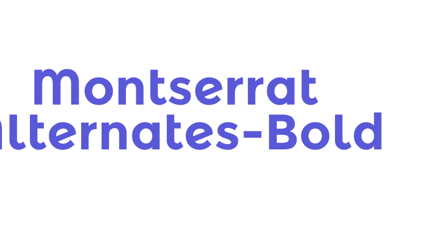 Montserrat Alternates-Bold Font Download