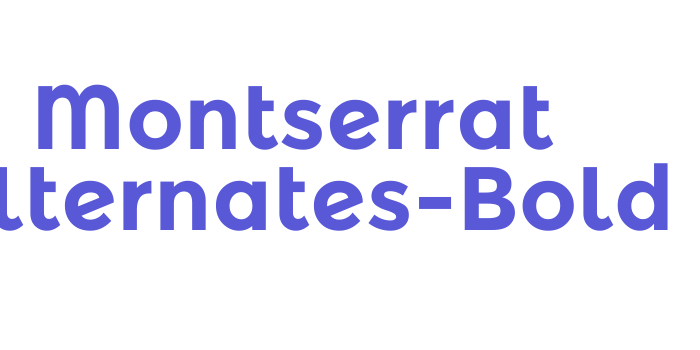 Montserrat Alternates-Bold Font Download