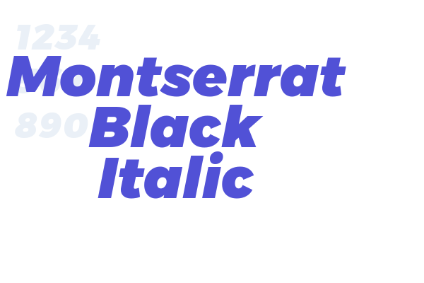 Montserrat Black Italic