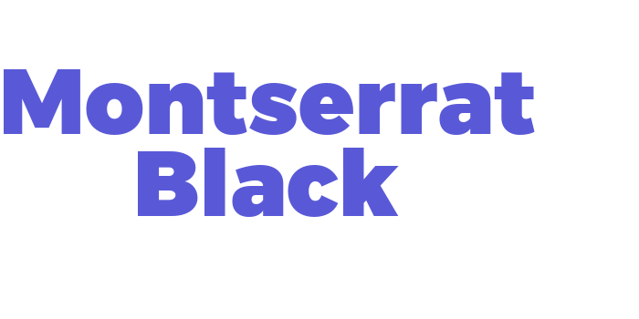 Montserrat Black Font