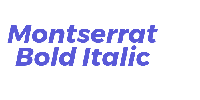 Montserrat Bold Italic Font Download