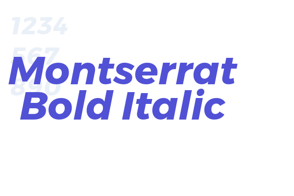 Montserrat Bold Italic