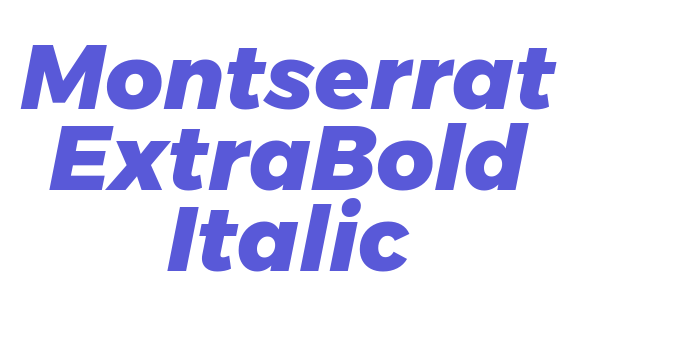 Montserrat ExtraBold Italic Font Download