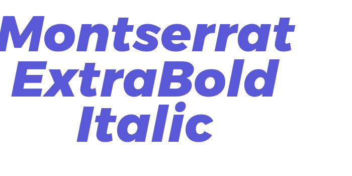 Montserrat ExtraBold Italic Font