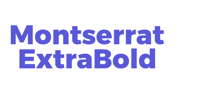 Montserrat ExtraBold Font Download