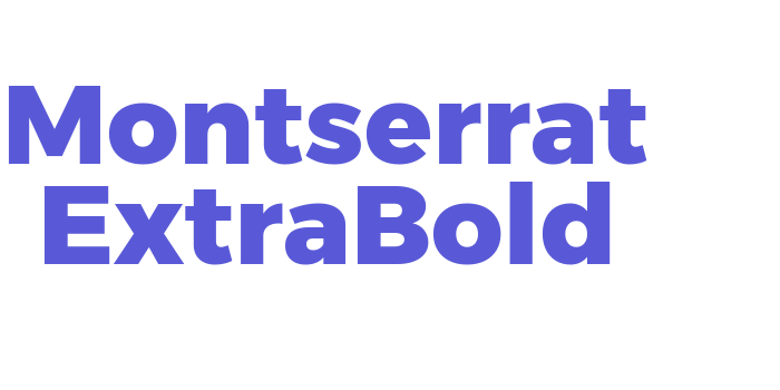 Montserrat ExtraBold Font