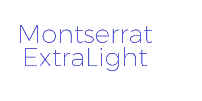 Montserrat ExtraLight Font Download