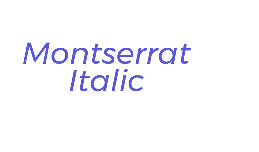 Montserrat Italic Font