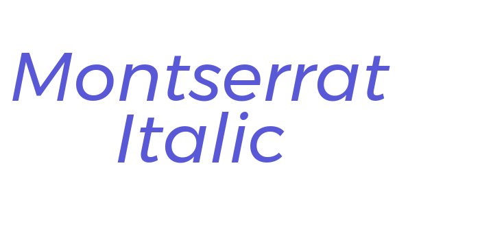 Montserrat Italic Font