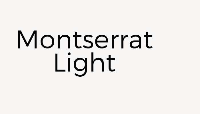 Montserrat Light font download