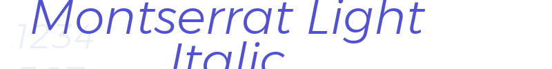 Montserrat Light Italic-font