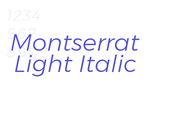 Montserrat Light Italic