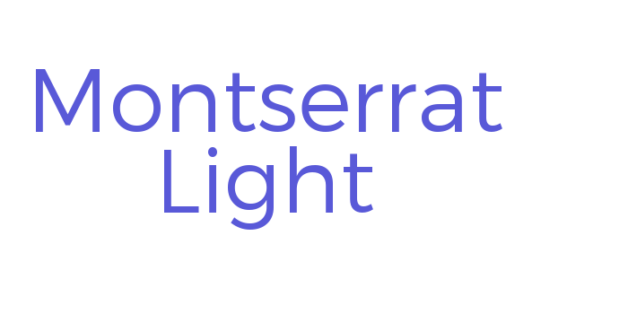 Montserrat Light Font