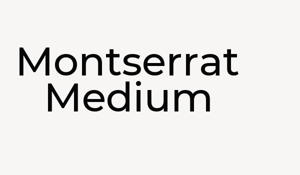 Montserrat Medium Font