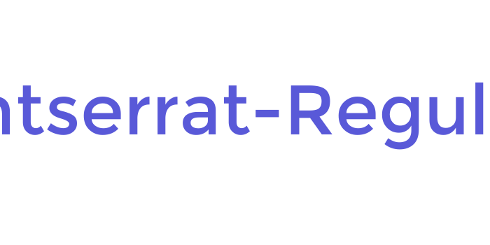 Montserrat-Regular Font