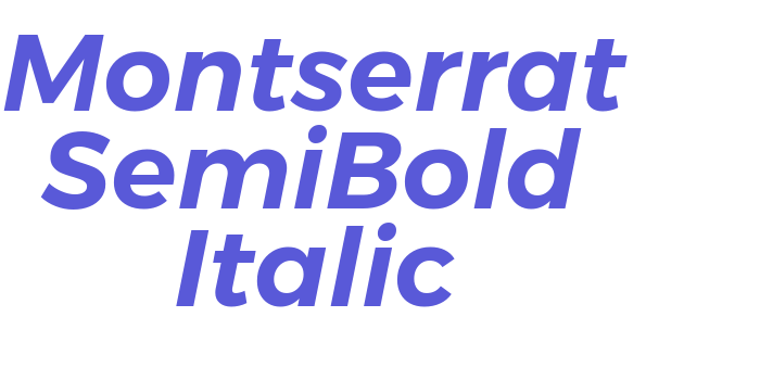 Montserrat SemiBold Italic Font