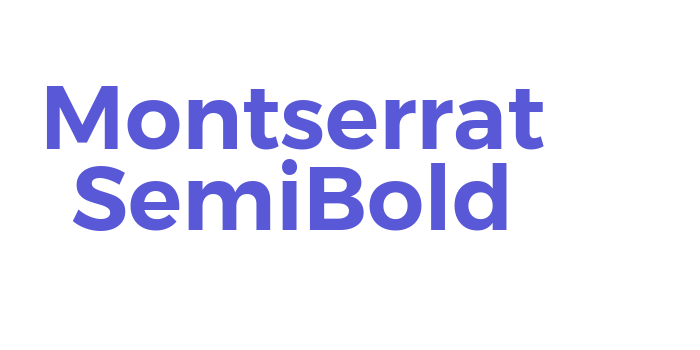 Montserrat SemiBold Font Download